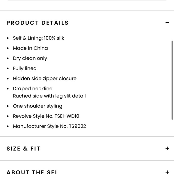 NEW The Sei x revolve Asymmetric Midi Dress in Sky-4 - Picture 9 of 9